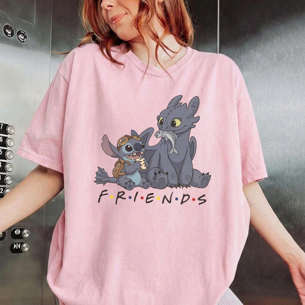 Retro Stitch And Toothless Friends Shirt, Toothless Stitch Shirt